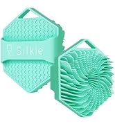 SILKLE Silicone Body Scrubber - Exfoliating Bath Brush and Skin Cleanser - Shower Sponge for Gent...