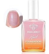 modelones 15ml Sparkle Pink Nail Natural Concealer Foundation Polish Air Dry Nail Growth Polish f...