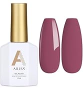 AILLSA Nude Gel Polish Dark Purple Fall Winter Gel Nail Polish Plum Neutral Gel Polish Mauve Brow...
