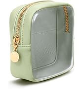 Wandering Nature Clear Makeup Bag for Purse Mini Make up Cute Cosmetic Bag Pouch for Women with S...