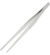 Adecco LLC Kitchen tweezer Stainless Steel, Long tweezer with Precision Serrated Tips for Surgica...