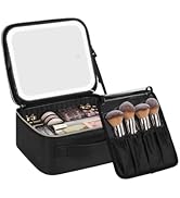 Chomeiu Makeup Bag with LED Mirror, Travel Makeup Case for Women and Makeup Artists Cosmetic Orga...