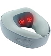 MEKK Neck Massager with Heat, Electric Neck Massager Pillow for Pain Relief Deep Tissue - Recharg...