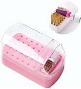 2 in 1 Nail Drill Bits Holder,AREMOD Electric Nail Drill Bits Cleaning Brush with Steel Wire & Ny...