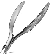 FERYES Full Jaw Cuticle Trimmer - Heavy Duty Nail Cuticle Cutter Clipper with Built-in Spring - P...
