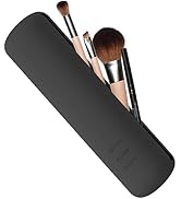 FVION Travel Makeup Brush Holder, Silicone Foundation Brush Pouch with Magnetic Closure, Make up ...