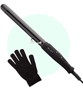 Professional Series Curling Wand 1 Inch Clamp-Free Iron | Extra-Long 2-Heater Ceramic Barrel That...