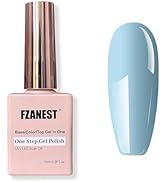 FZANEST Gel Nail Polish,15ml Base Top Coat Color 3 in 1 Step Gel Polish,Soak Off LED UV Nail Gel ...