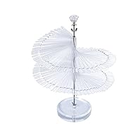 AREMOD 120Pcs Nail Art Color Chart Display Stand Clear False Nail Practice Tips Sticks Spiral Dis...