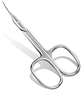 Lermende Cuticle Scissors with Curved Sharp Tip, Portable Small Scissors Professional Cuticle Cut...