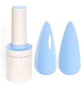 VENALISA Light Blue Gel Nail Polish, 1 Pcs Baby Blue Gel Polish Bright Pastel Color High Gloss So...