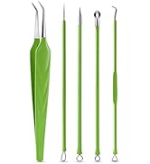 FVION Blackhead and Acne Extractor Kit, Professional Pimple Popper Tool Kit, Acne Tweezers and Bl...