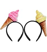FRCOLOR 2pcs Ice Cream Headband Cute Ice Cream Cone Hair Band Party Headbands for Washing Face, M...