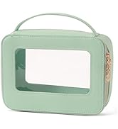 Clear Makeup Bag Transparent Cosmetic Bag Large Toiletry Case With Wide Handle Zipper Pouch for P...