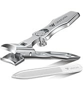 German Nail Clippers for Men Thick Nails, VANWIN Toenail Clippers for Seniors Large Wide Jaw Open...