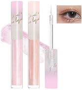 ZHISHUDL 2PCS Liquid Glitter Eyeshadow Korean Eye Glitter Makeup Long Lasting Eye Shadow Shimmer ...