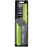 Allegro XL Pintail Rat Tail & Parting Combs - Metal Tail Foiling & Pin Combs for Stitch Braids - ...