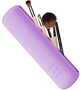 FVION Travel Makeup Brush Holder, Silicone Foundation Brush Pouch with Magnetic Closure, Make up ...