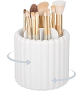 Anyoifax 360 Rotating Makeup Brush Holder 7 Slots Make Up Brush Organizer Removable Spinning Cosm...