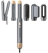 WindBlow Hair Dryer Brush 6-in-1 Straightener,Hair Auto-Wrap Curlers, Professional 110,000 RPM Ma...