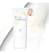 Easilydays Shimmer Face Primer with Sunscreen, SPF 30, Highlighting Fine Glitter Brightening + Su...