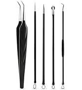 FVION Blackhead and Acne Extractor Kit, Professional Pimple Popper Tool Kit, Acne Tweezers and Bl...
