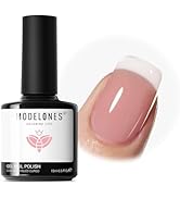 modelones Jelly Gel Nail Polish, 15 ML Jelly Nude Pink Nail Polish Sheer Neutral Color Long Nails...