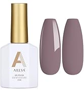 AILLSA Nude Gel Polish Mauve Fall Winter Gel Nail Polish Light Brown Neutral Gel Polish Gray Purp...