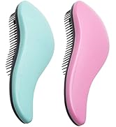 WYNK Detangler Brush - 2-Piece Value Set - Wet Detangling Hair Brush,Professional No Pain Detangl...