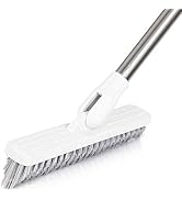 Affogato Floor Scrub Brush Bathroom Long Handle Bathtub Push Broom Shower Tile Grout Scrubber Rot...