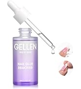 Gellen Nail Glue Remover for Press on Nails, 40ML Nail Glue Remover for UV Nail Glue, Non acetone...