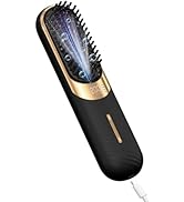 MEKK Cordless Hair Straightening Brush - Compact Heated Ionic Brush with Adjustable Temperature, ...