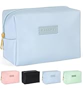 MAGEFY Makeup Bag Small Cosmetic Bags,Travel Makeup Bag Zipper Makeup Pouch PU Leather Portable W...