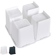 Affogato Bed Risers, 4 Pack 6 Inch Heavy Duty Furniture Risers, Table Leg Extenders, Bed Lifts Fi...