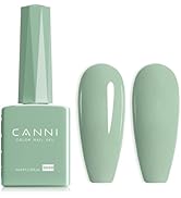 CANNI Light Green Gel Nail Polish, 1Pcs Sage Green Gel Polish Mint Green Color Nail Polish Gel Hi...