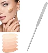 Stainless Steel Makeup Spatula, Liquid Foundation Spatula Stainless Steel Ergonomic Nail Art Stir...
