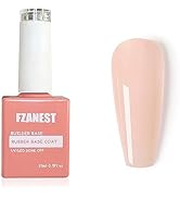 FZANEST Rubber Base Builder Gel For Nails,15ml Jelly Natrual Nude Pink Color Gel Nail Polish,Buil...