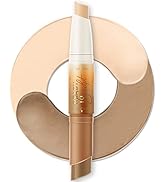 FOCALLURE 2 in 1 Cream Bronzer and Highlighter Stick,Non-greasy & Non-drying Contour Makeup Penci...