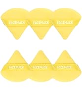 FACEMADE 6 Pieces Face Powder Puff with a Travel Case, Soft Makeup Puff with a Container, Triangl...