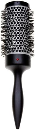 Denman Large Thermoceramic Vented Barrel Round Hair Brush with Nylon Bristles for Fast Drying, Volume and Creating Movement in the Hair, Black and White, D76