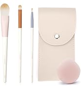 LULUCOLORS 3-pcs Makeup Brush Set – 3 pcs brush set with a Makeup sponge,PU travel bag,Makeup bru...