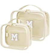Wandering Nature Clear Makeup Bag Gifts for Women 2 Pack Preppy Cosmetic Bags Travel Toiletry Bag...