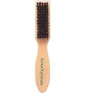 GranNaturals Barber Brush for Fades and Clipper Brush Cleaning - Boar Bristle Salon & Barber Acce...