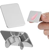 Frcolor 2PCS Nail Art Palette Stainless Steel Makeup Mixing Palette Ring Nail DIY Art Design Pain...