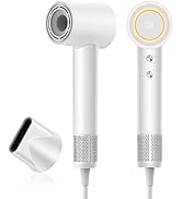 Hair Dryer, zhiyangfei Negative Ion Blow Dryer for Women Men, 110, 000 RPM Brushless Motor, 3 Hea...