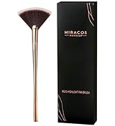 Brush Master Fan Makeup Brush For Highlighter, Blush, Flutty&Powder Cosmetic Tool w/Long Handle& ...