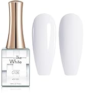 CANNI Gel Nail Polish, 1 Pcs 16ml White Gel Polish Color Soak Off LED Nail Gel Polish Set Nail Ar...