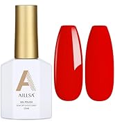AILLSA Red Gel Nail Polish Hot Lady Valentine Bright Gel Polish Apple Candy Color Gel Polish Long...