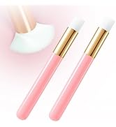 Buqikma 2 Pieces Lash Brush Cleaning Lash Shampoo Brushes for Nose Cleaning Fan Brush Peel Off Bl...