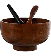 Wood Face Mask Mixing Bowl Set For Ladies Facial Skincare Clay Mixing DIY Vintage Facemask Bowl K...